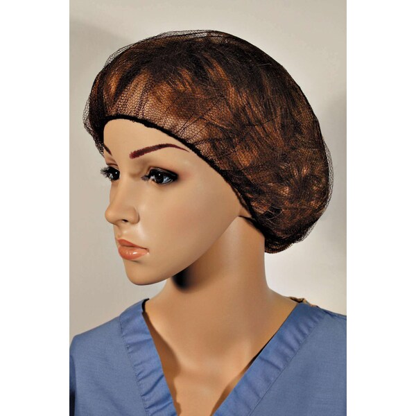 Hairnet 24" Brown Polyester, PK1000